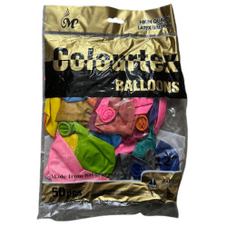 Balónky barevné 50ks kulaté