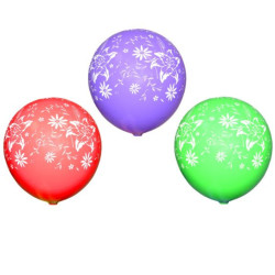 Wiky Party balónky nafukovací 30cm sada 10ks, kytičky W886100 (10)