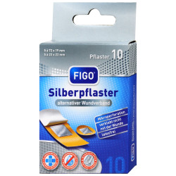 FIGO Náplast 10ks Stříbrné flexibilní Silver (40)