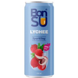 Bonsu 330ml Sparkling 99% Lychee Juice (24)