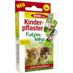 Wundmed náplast 10ks dětské cartoon Kočka (24)