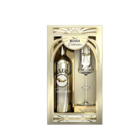 Alkohol - Beluga Celebration Vodka 40% 1l + sklo 1ks GB