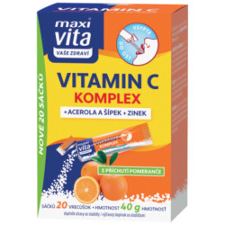 MaxiVita Vitamin C Komplex + Acerola, šípek + Zinek 20 sáčku (5)