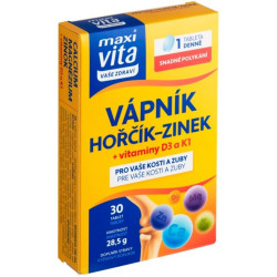 MaxiVita Vápník, hořčík, zinek a vitaminky D3 + K1 (10)