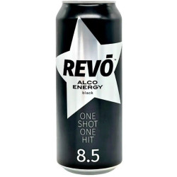 UKRA - REVO 500ml BLACK nízkoalkoholický ener. nápoj 8,5% alkoholů (24)