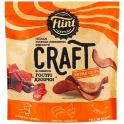 UKRA - Flint Craft žitné krutony-vlnky 90g s příchutí 