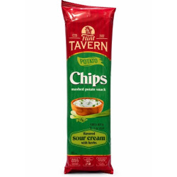UKRA - Flint Tavern bramborové chipsy 60g Zakysaná smetana a bylinky (16)