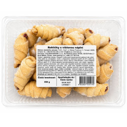 UKRA - TERA Sušenky rohlíčky s višňovou náplní 350g (12)