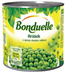 Bonduelle 212ml/200g hrášek v mírné slaném nálevu