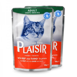 Plaisir cat kapsa hovězí+krůtí 100g