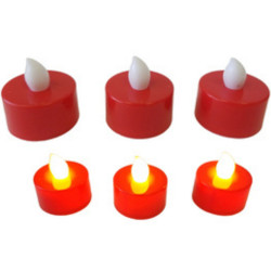 Svíčka na baterie čajové LED na baterie (TBL-1274R) Červené (24) / Nen dien