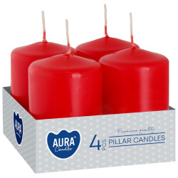 Bispol adventní svíčky 4ks SW40x60 válec - Nometal Red (12) kód 030