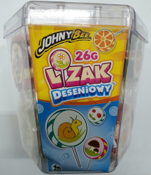 JohnyBee roksové lízátka placka 26g Lolly desen (40)