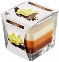 Bispol 3barevná svíčka ve skle 170g Vanilla (hop vuong)