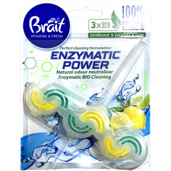 Brait kostka do WC 45g závěs Enzymatic Power Lemon