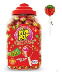 PIN POP lízátka Strawberry 18g 100ks Trvan. 17/05/2025