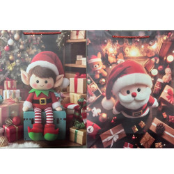 Dárková taška Vánoční size L Vánoční postavičky (bal/12ks)