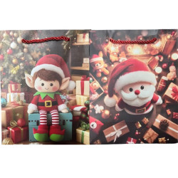 Dárková taška Vánoční size S Vánoční Postavičky (bal/12ks)