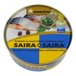 SOKRA 240g Saira vlastní šťávě + olej