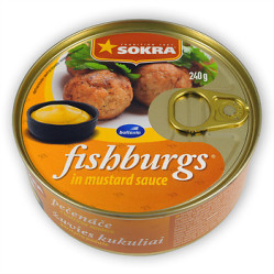 SOKRA 240g Fishburgs pečenáče v hořčič. omáčce