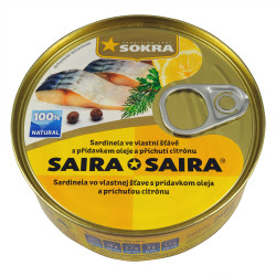 SOKRA 240g Saira vlastní šťávě + citron (24)