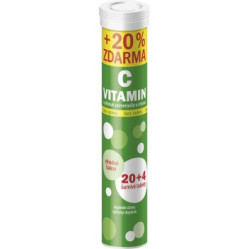 MaxiVita Šumivé tablety vitamín C 20+4 72g (30)