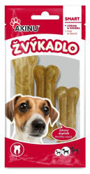 AKINU kost žvýk. přírod. 8cm 3ks z kůže (21)