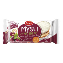 EMCO Ovesné sušenky polomáčené 60g brusinka jog (24)