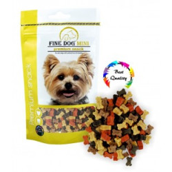 Fine dog Mini Doypack 100g - kostička mini soft mix