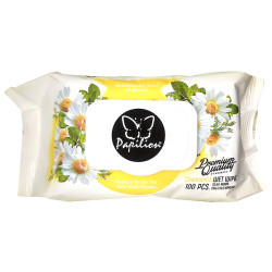 Papilion vlhčené ubrousky 100ks klip Chamomile
