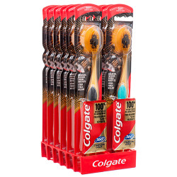 Colgate zubní kartáček 360 charcoal gold soft (12)