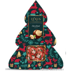 Lexus 120g bonboniéra Vánoční stromeček s kakaobými figurkami (24)