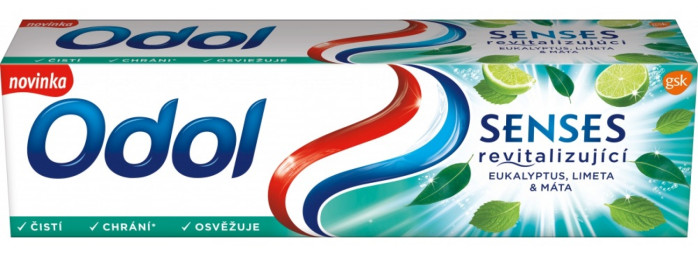 detail Odol zubní pasta 75ml senses (Eukalyptus, Limeta, máta)