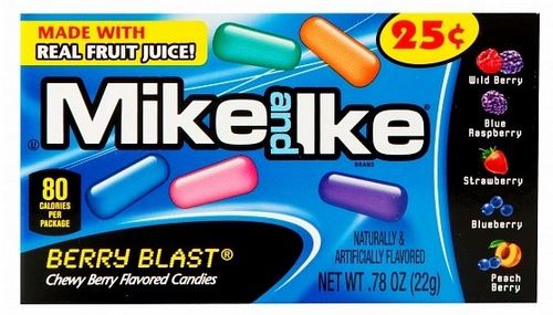 detail Mike and Ike 22g Berry blast žvýkací bonbonky (24)