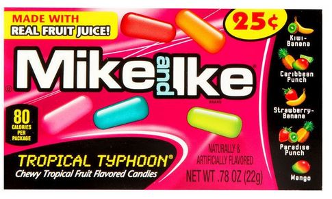 detail Mike and Ike 22g Tropical Typhoon žvýkací bonbonky