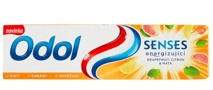 detail Odol zubní pasta 75ml senses (grapefruit, citron, máta)