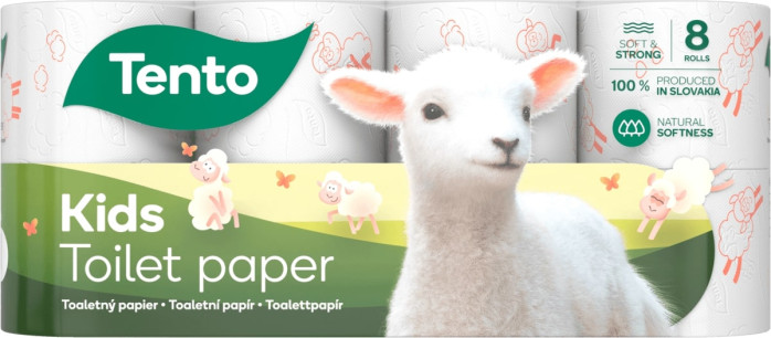 chi tiết TENTO toaletní papír 8rolí Kids 3 vrstvý (bal/7ks)