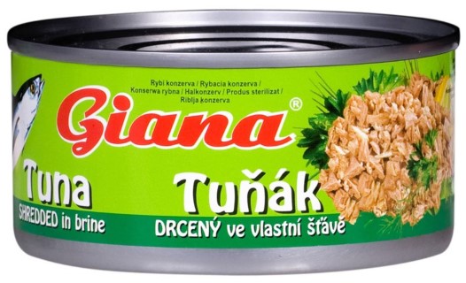 chi tiết GIANA tuňák drcený 170g ve vlastní šťávě