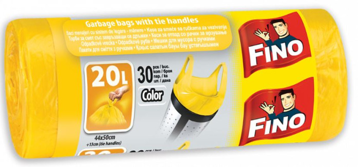 chi tiết Fino HDPE Odpadkový pytel Color 20L30ks žlutá barva