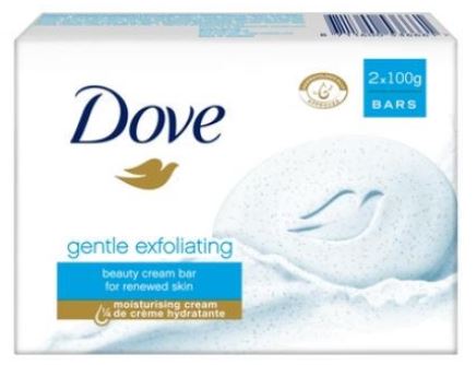 detail Dove mýdlo 100g x 2ks Gentle Exfoliating