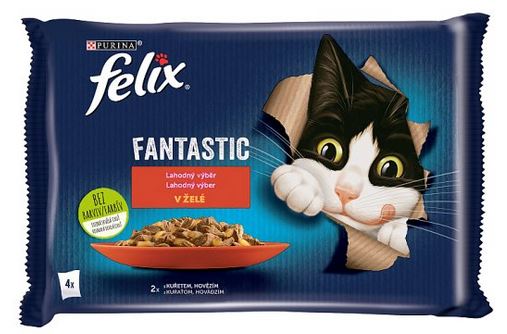 detail Felix Fantastic multipack 4x85g s hovězím a kuřetem v želé (12)