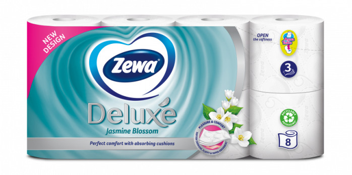 chi tiết Zewa Deluxe toaletní papír 3-vrst. 8ks Jasmine Blossom (bal/7ks)