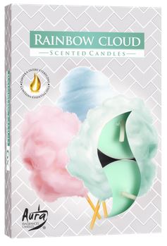 chi tiết Bispol čajové svíčky 6ks Rainbow Cloud