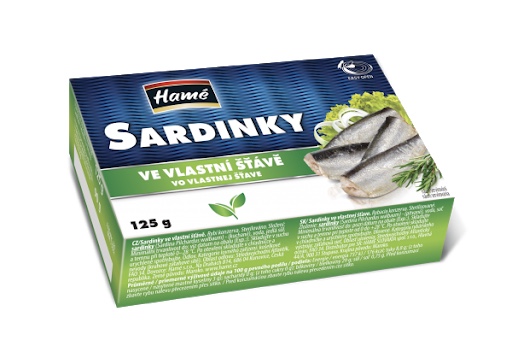 detail HAMÉ Sardinky 125g ve vlastní štávě