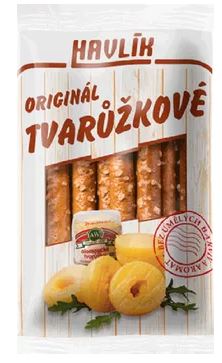 detail HAVLÍK Trvanlivé tyčinky 90g se sýrem a solí tvarůžkové (30)