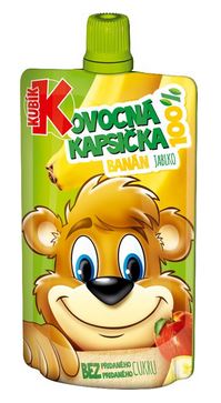 detail Kubík 100% ovocná kapsička 100g - Banán (+ jablko) (12)