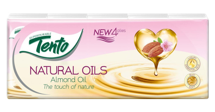 chi tiết TENTO hygienické kapesníčky 10x10 Almond 4 vrstvy