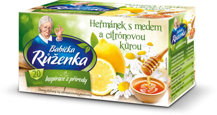 detail Babička růženka čaj heřmánek med citron 40g (24)