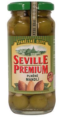 detail Seville Premium 235g Olivy zelené plněné mandlí