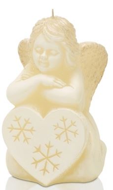 detail Bartek svíčka 95g Xmas Anděl se srdíčkem svíčka80 bílý